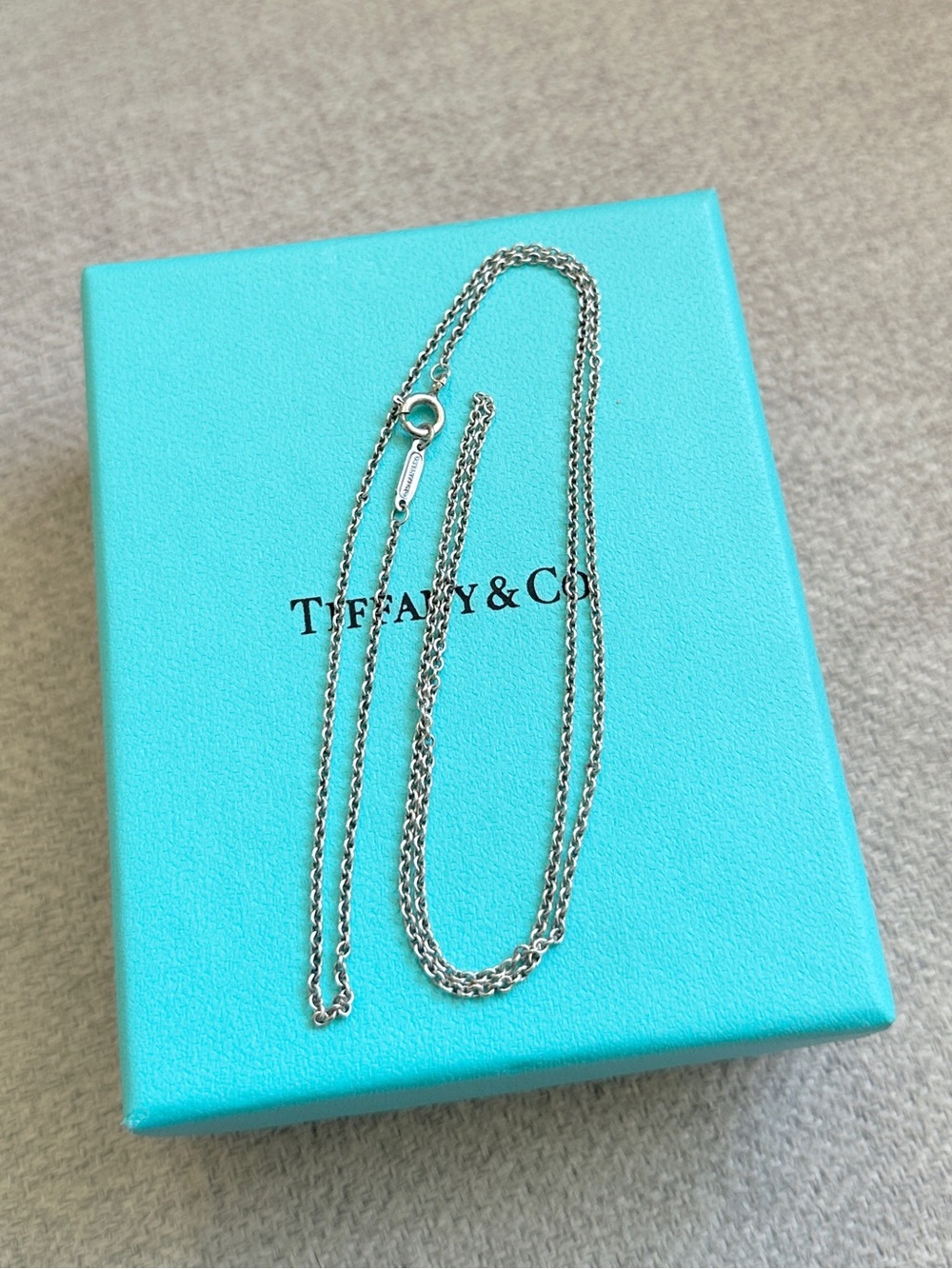 Tiffany and co sterling silver necklace chain